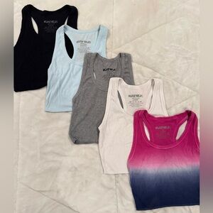 Katie J NYC Tank Tops - Black, Light Blue, Gray, White, Pink Ombre